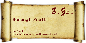 Besenyi Zsolt névjegykártya